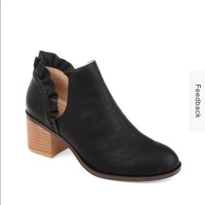 Brand new without box black ruffle booties